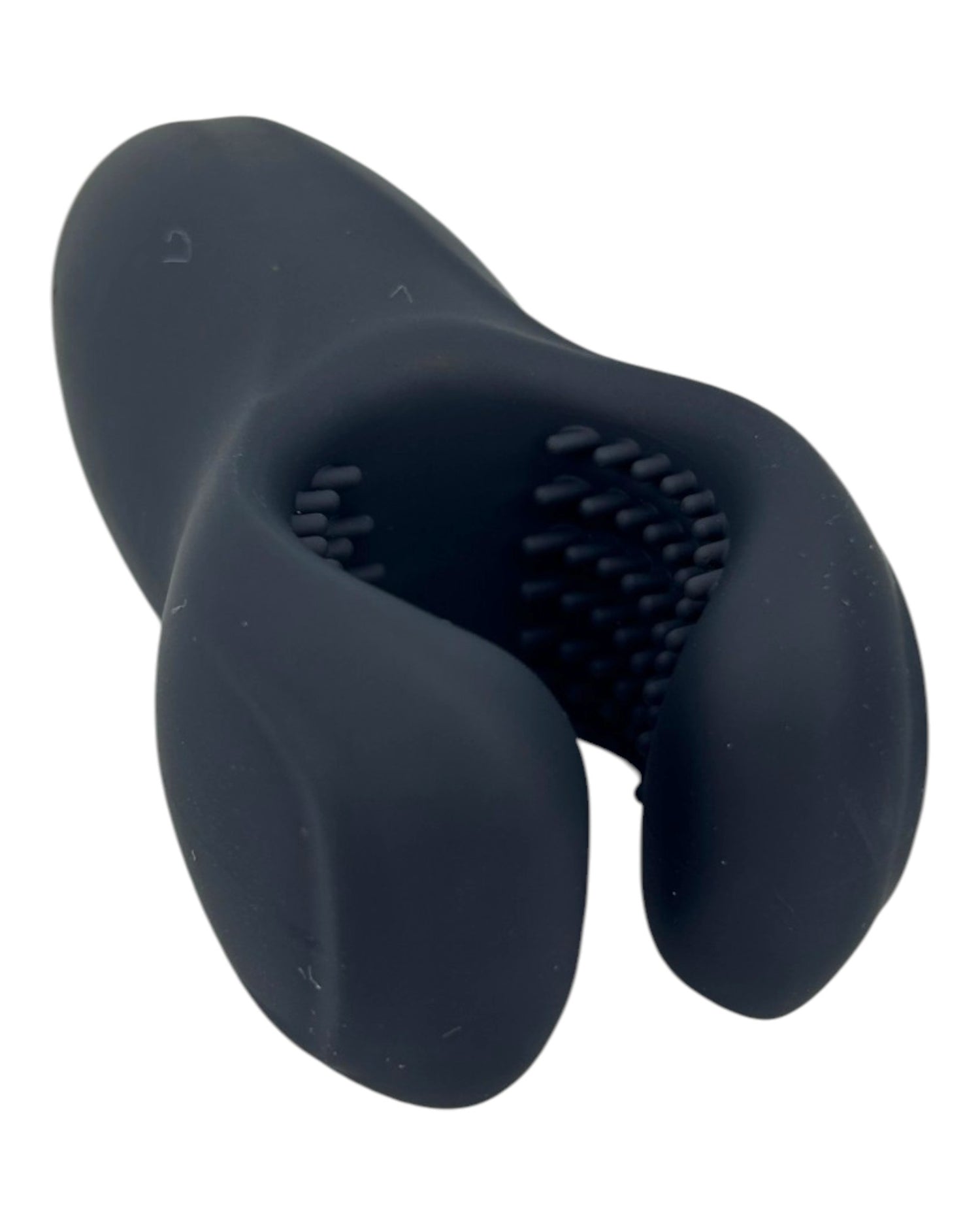 Masturbador Dual Bite de silicón texturizado con 10 modos de mordisco y vibración, diseño realista Glow & Vibe.