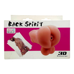 Masturbador realista Back Spirit con forma de torso masculino, ano y testículos de Magic Flesh texturizado, diseño Glow & Vibe.