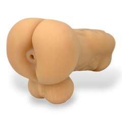 Masturbador realista Back Spirit con forma de torso masculino, ano y testículos de Magic Flesh texturizado, diseño Glow & Vibe.