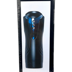 Masturbador Supreme Pleasure con sistema de succión, movimiento de pistón, carga USB y sonidos inmersivos Glow & Vibe.