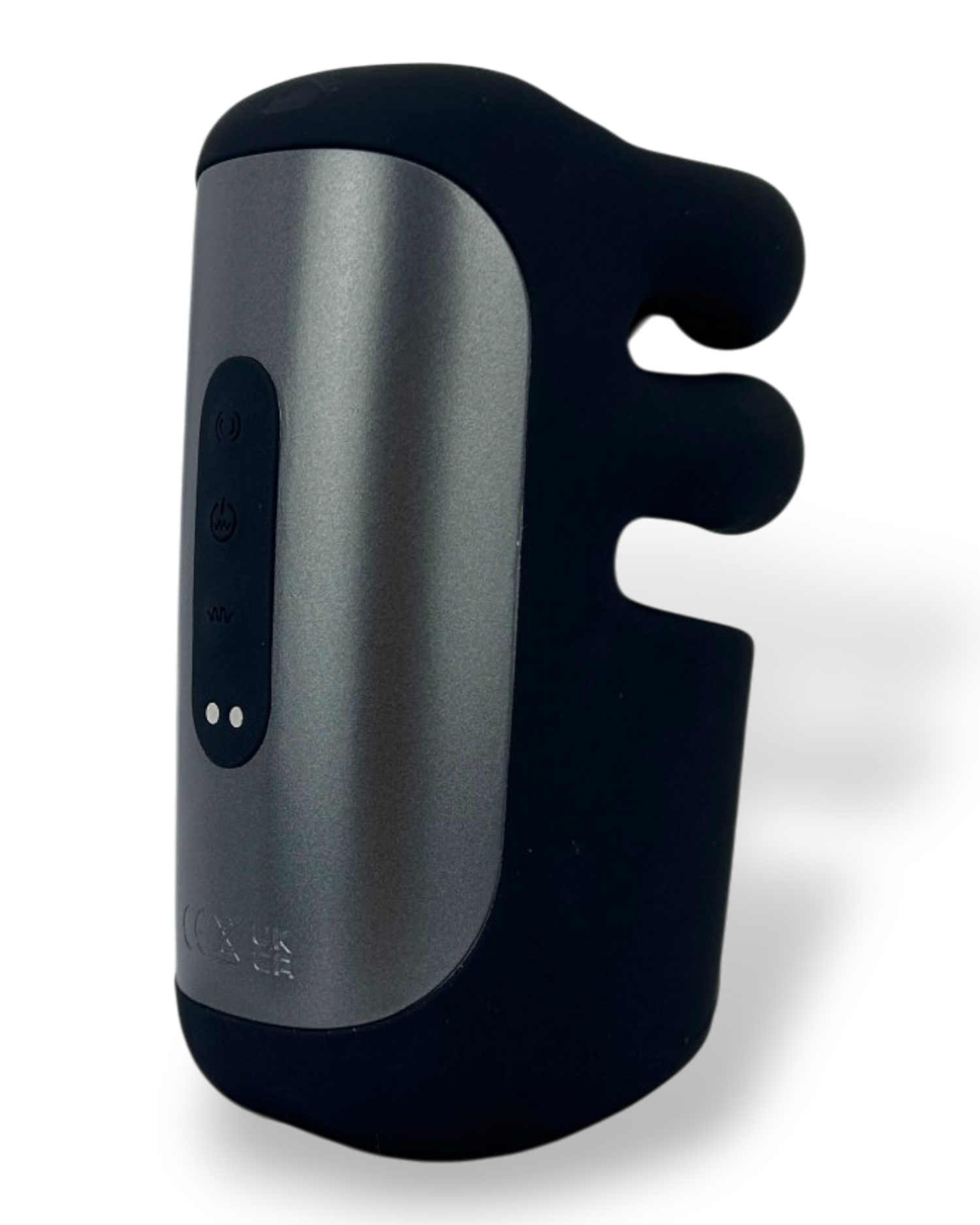 Masturbador Finger Play de silicón flexible con 10 formas de presión y vibración, diseño realista Glow & Vibe.