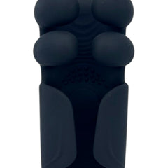 Masturbador Finger Play de silicón flexible con 10 formas de presión y vibración, diseño realista Glow & Vibe.
