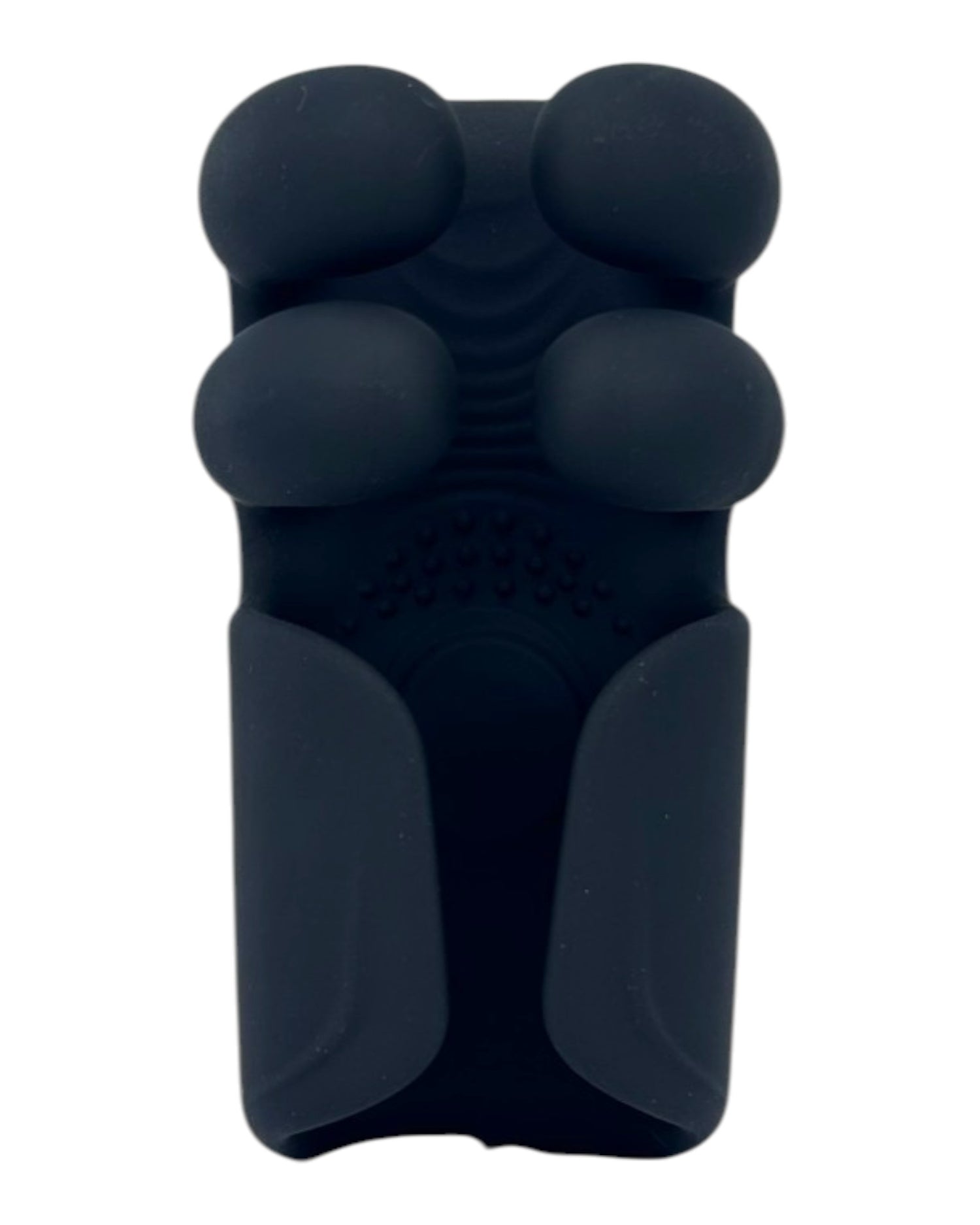 Masturbador Finger Play de silicón flexible con 10 formas de presión y vibración, diseño realista Glow & Vibe.