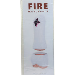 Masturbador Dual Fire desmontable con doble entrada (vagina y glúteos), succión, vibración y textura realista Glow & Vibe.