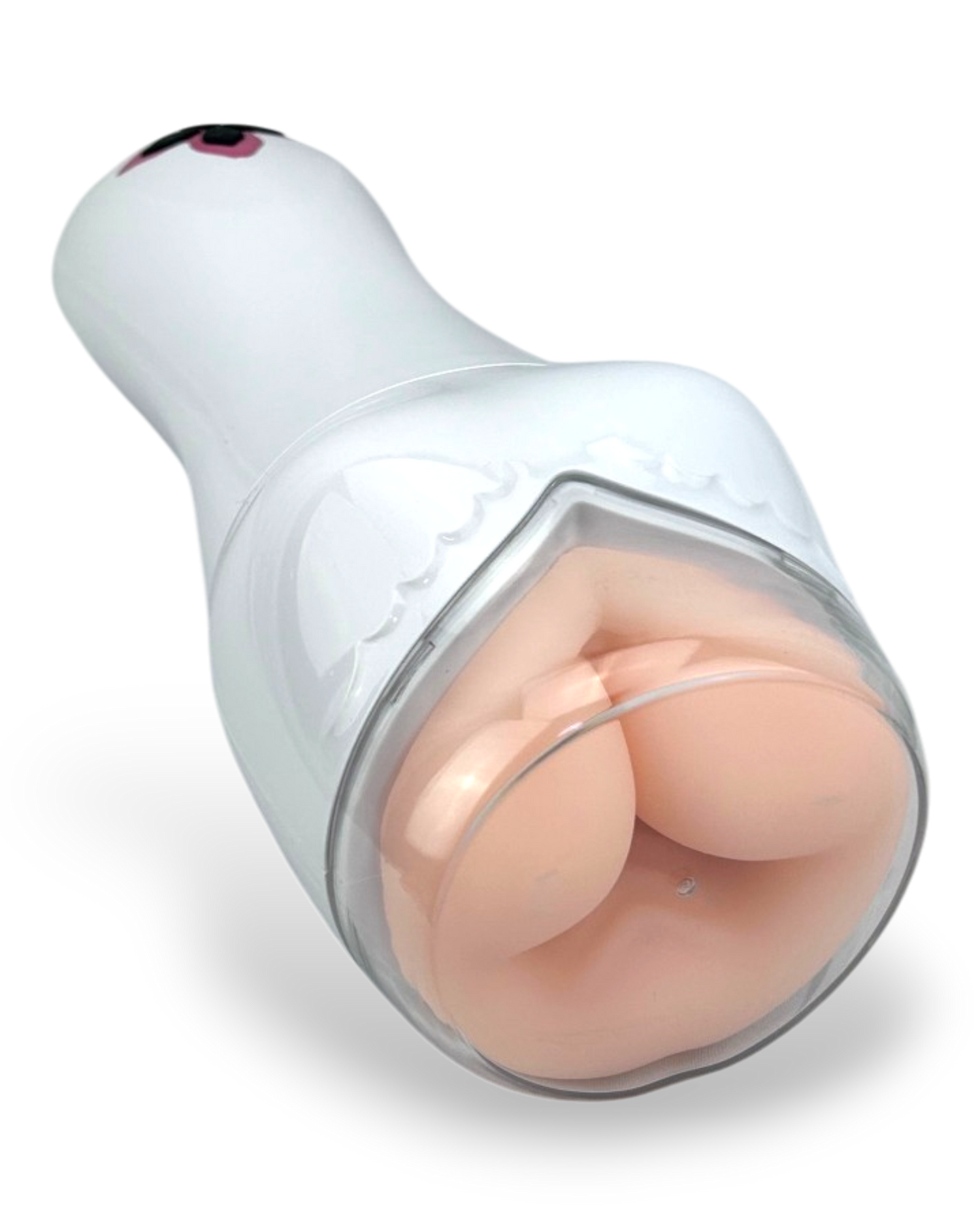 Masturbador Dual Fire desmontable con doble entrada (vagina y glúteos), succión, vibración y textura realista Glow & Vibe.
