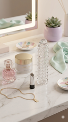 Funda Clear Extender de gel transparente con textura y vibración, silicón suave y diseño realista Glow & Vibe.