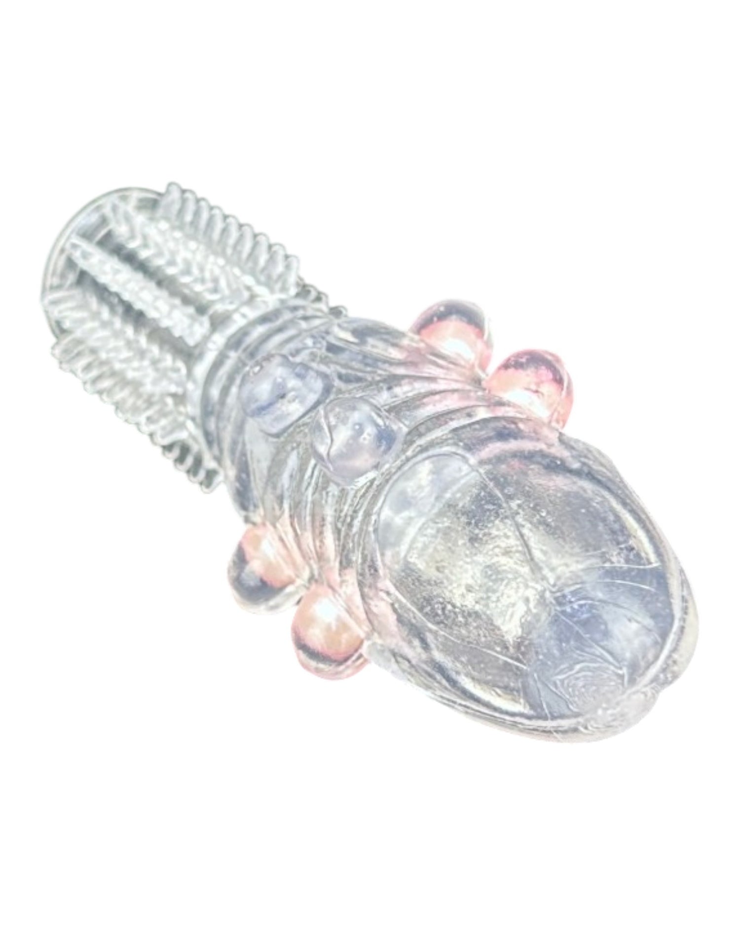 Funda Pearl Touch de gel transparente con perlas internas y textura suave Glow & Vibe.