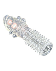 Funda Pearl Touch de gel transparente con perlas internas y textura suave Glow & Vibe.