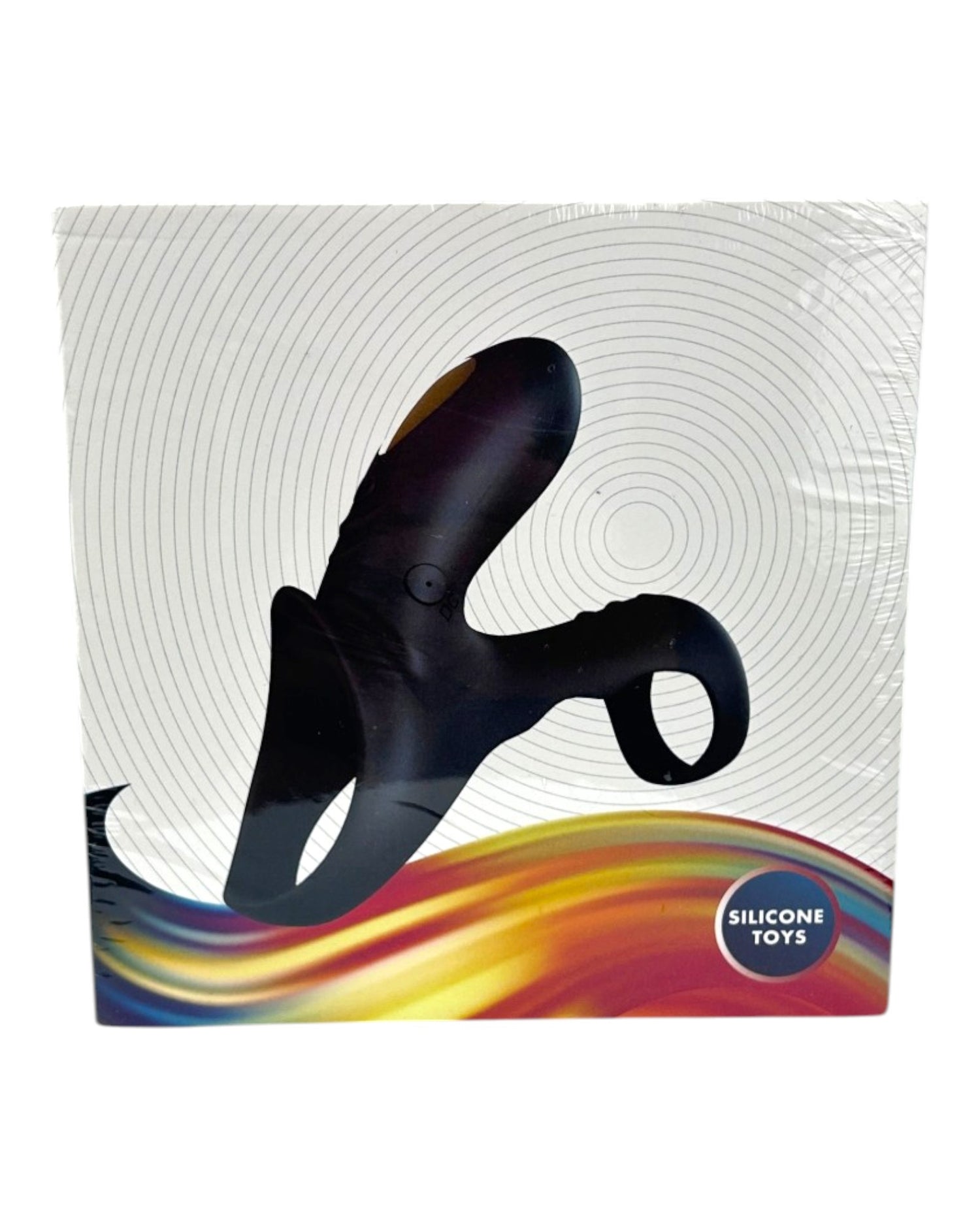Media funda Dual Pulse de silicón con doble aro, estimulador clitoral y vibración Glow & Vibe.