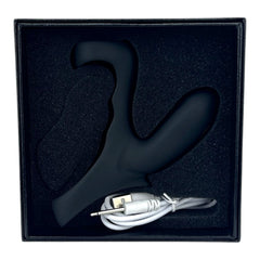 Media funda Dual Pulse de silicón con doble aro, estimulador clitoral y vibración Glow & Vibe.