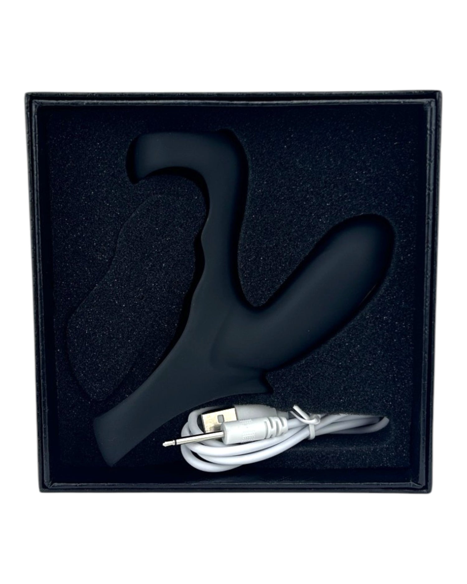 Media funda Dual Pulse de silicón con doble aro, estimulador clitoral y vibración Glow & Vibe.