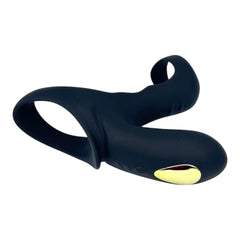 Media funda Dual Pulse de silicón con doble aro, estimulador clitoral y vibración Glow & Vibe.