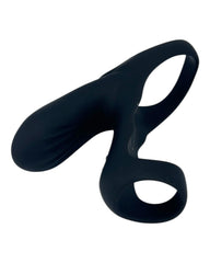 Media funda Dual Pulse de silicón con doble aro, estimulador clitoral y vibración Glow & Vibe.