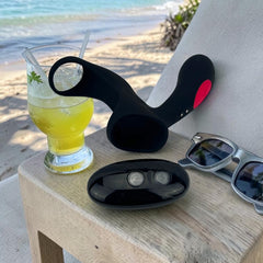 Anillo Remote Pulse de silicón con doble aro y control remoto, 7 modos de vibración Glow & Vibe.