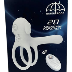 Media funda Power Pulse expansora de silicón con 20 modos de vibración y control remoto Glow & Vibe.