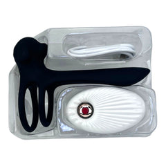 Media funda Power Pulse expansora de silicón con 20 modos de vibración y control remoto Glow & Vibe.
