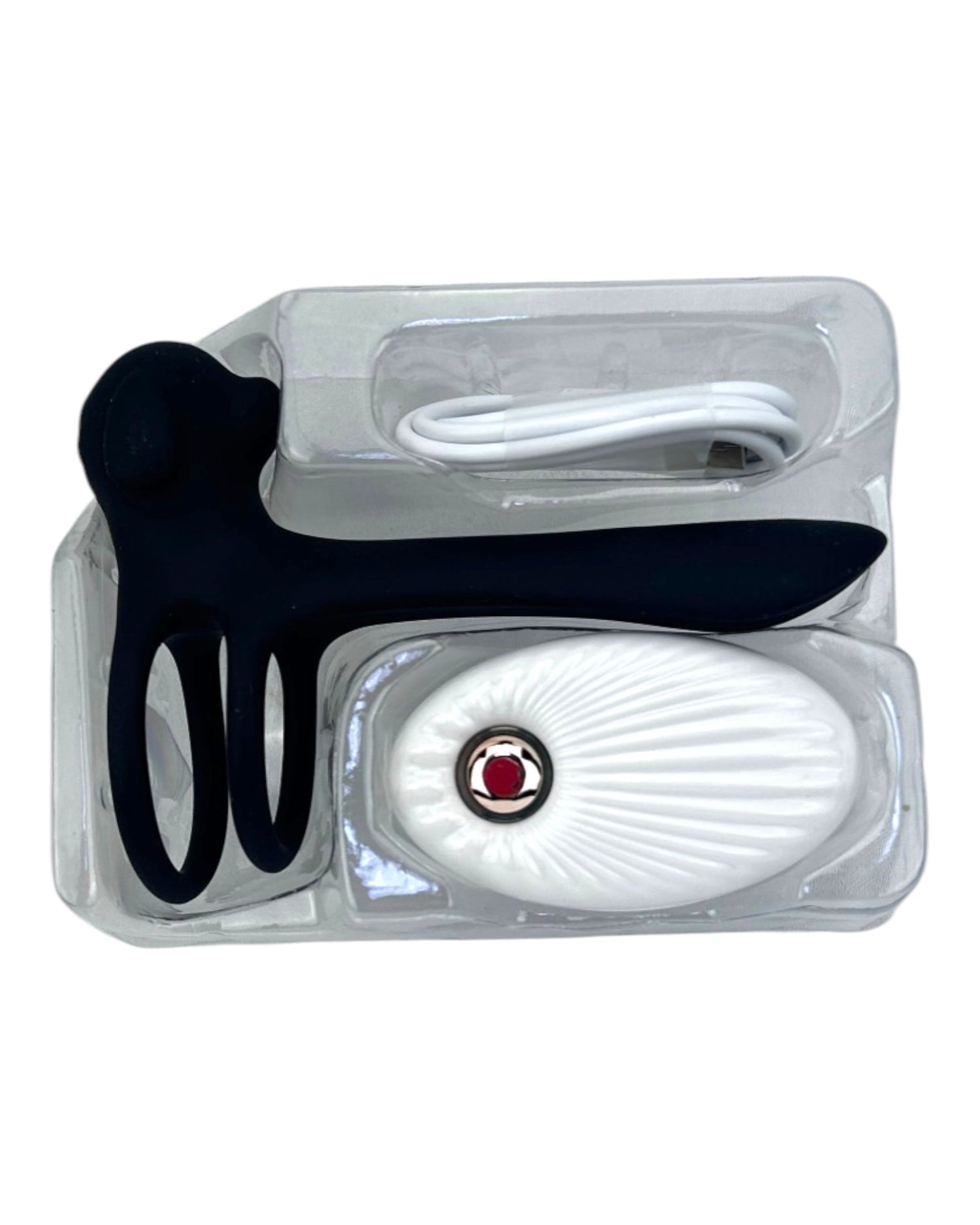 Media funda Power Pulse expansora de silicón con 20 modos de vibración y control remoto Glow & Vibe.