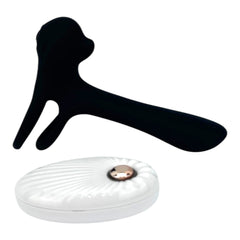Media funda Power Pulse expansora de silicón con 20 modos de vibración y control remoto Glow & Vibe.