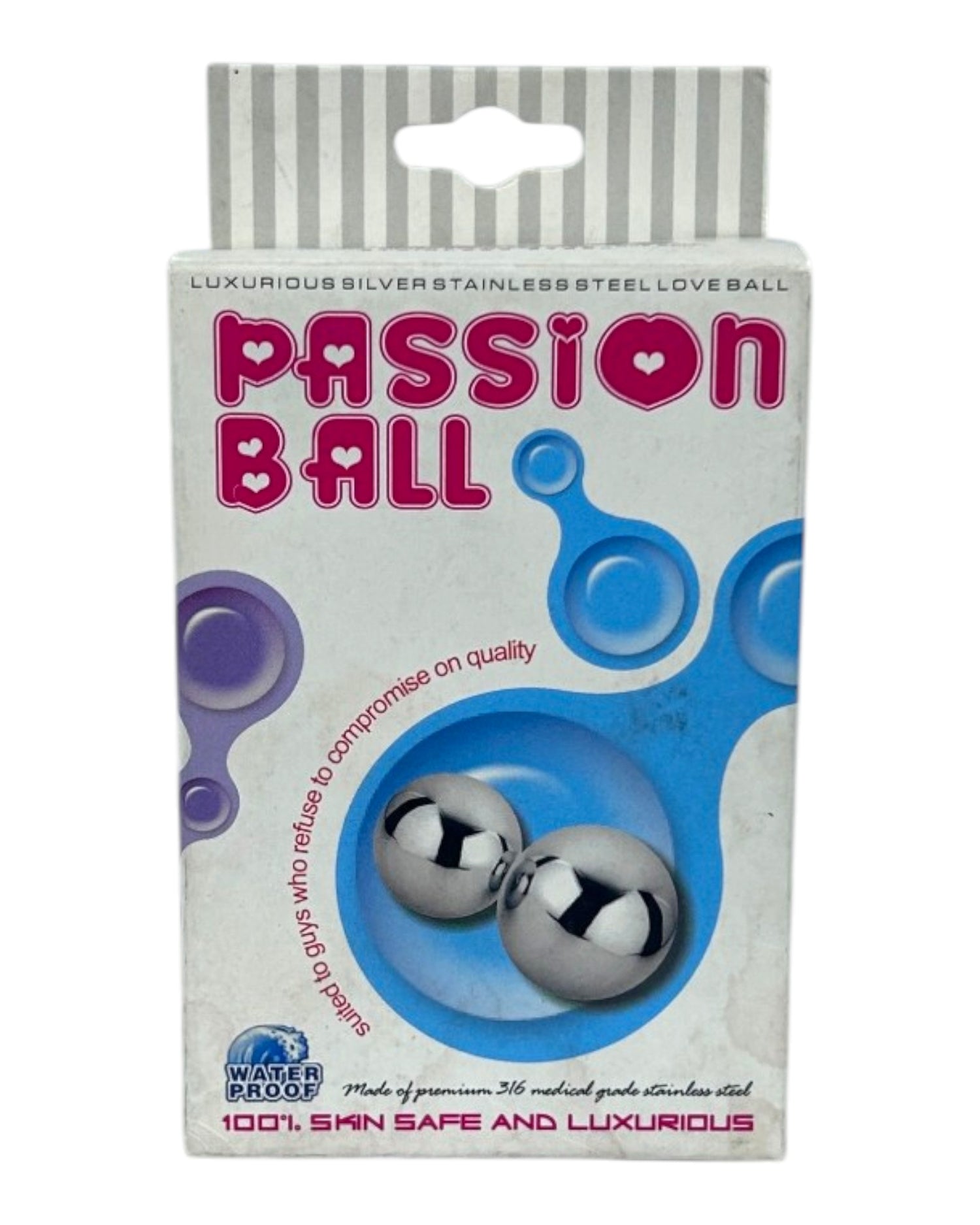 Bolas vaginales Passion Balls de acero inoxidable con acabado pulido para entrenamiento pélvico y placer Glow & Vibe.