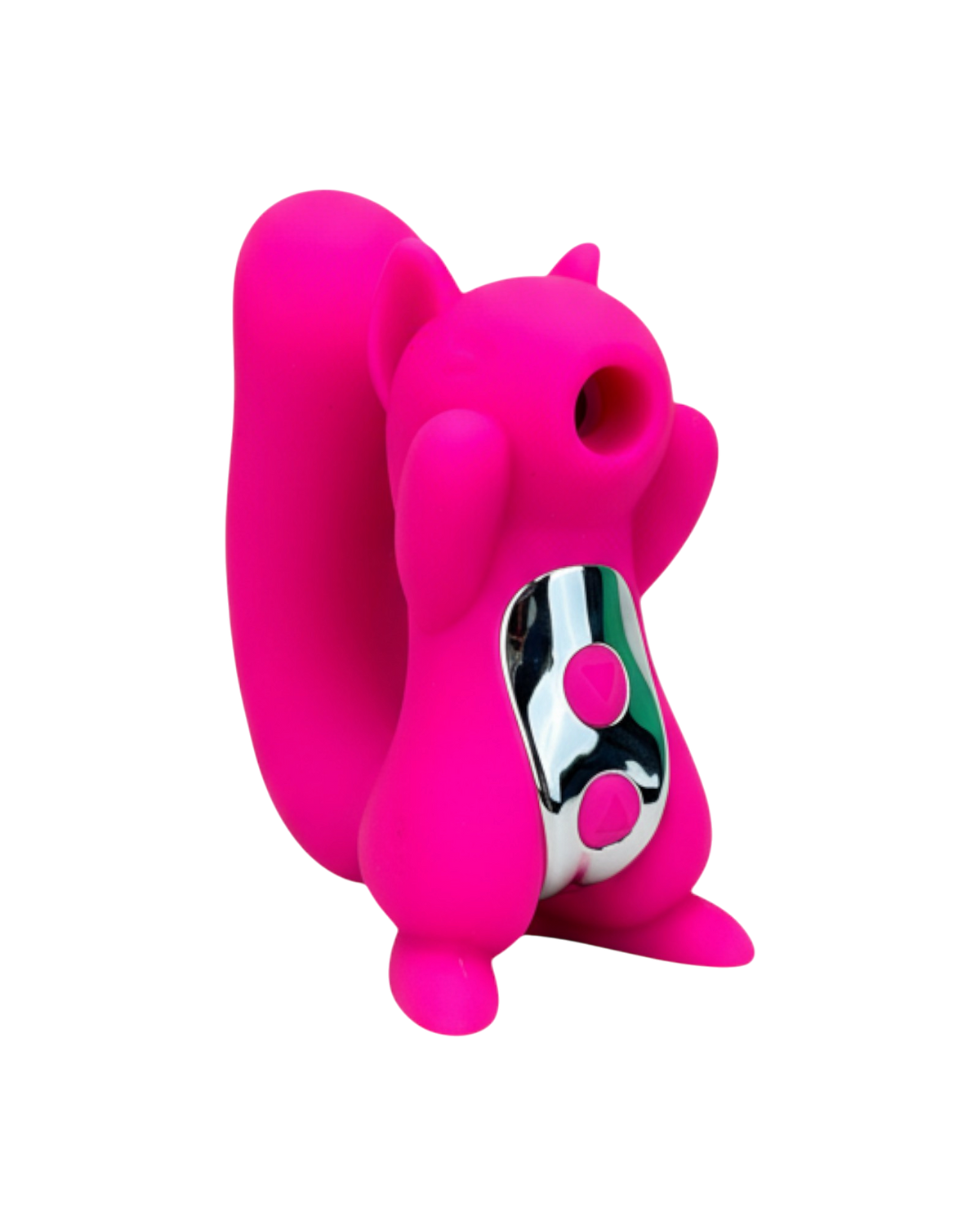 Vibrador Nutty Lover con succión y vibración combinadas, diseño atrevido y divertido Glow & Vibe.