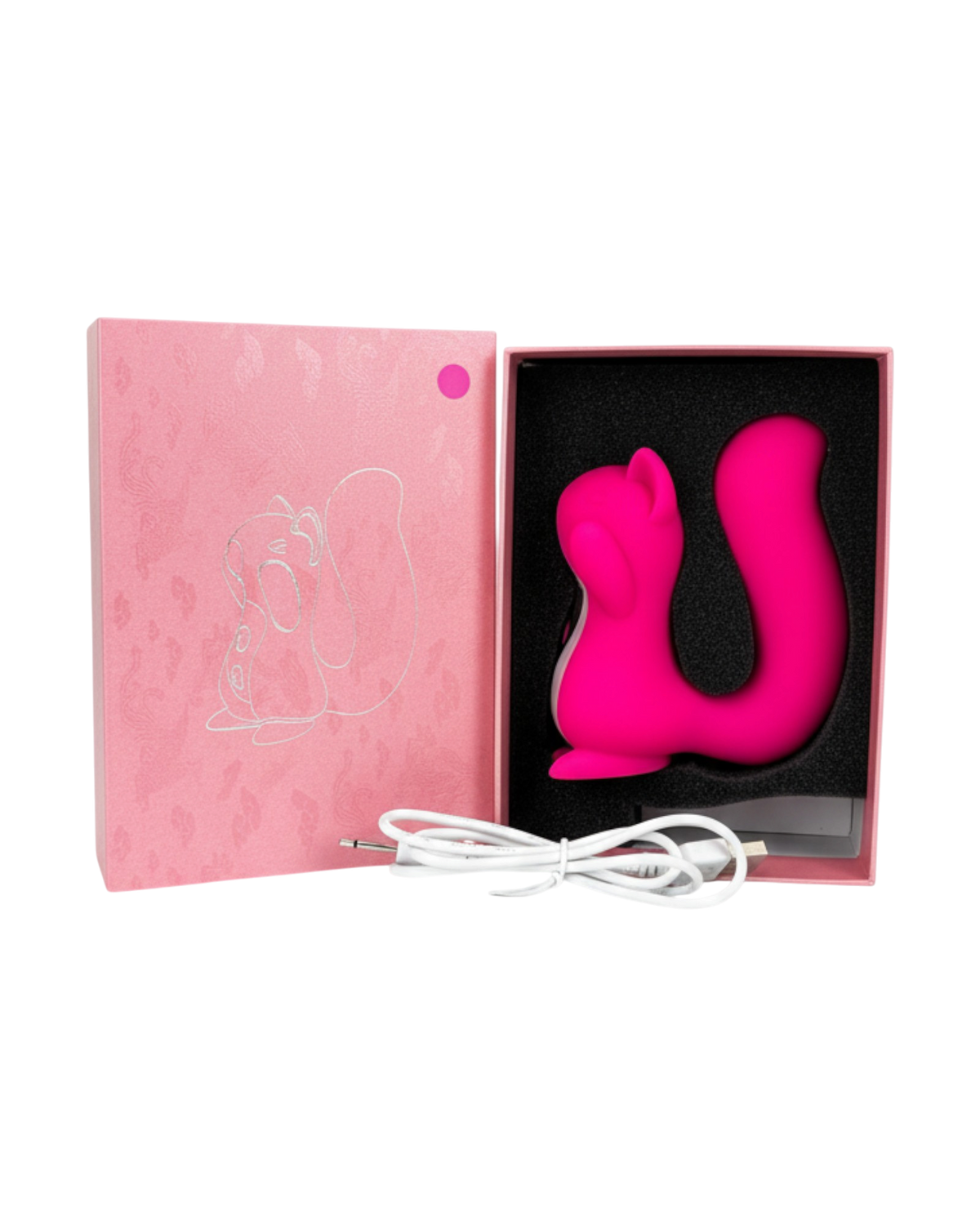 Vibrador Nutty Lover con succión y vibración combinadas, diseño atrevido y divertido Glow & Vibe.