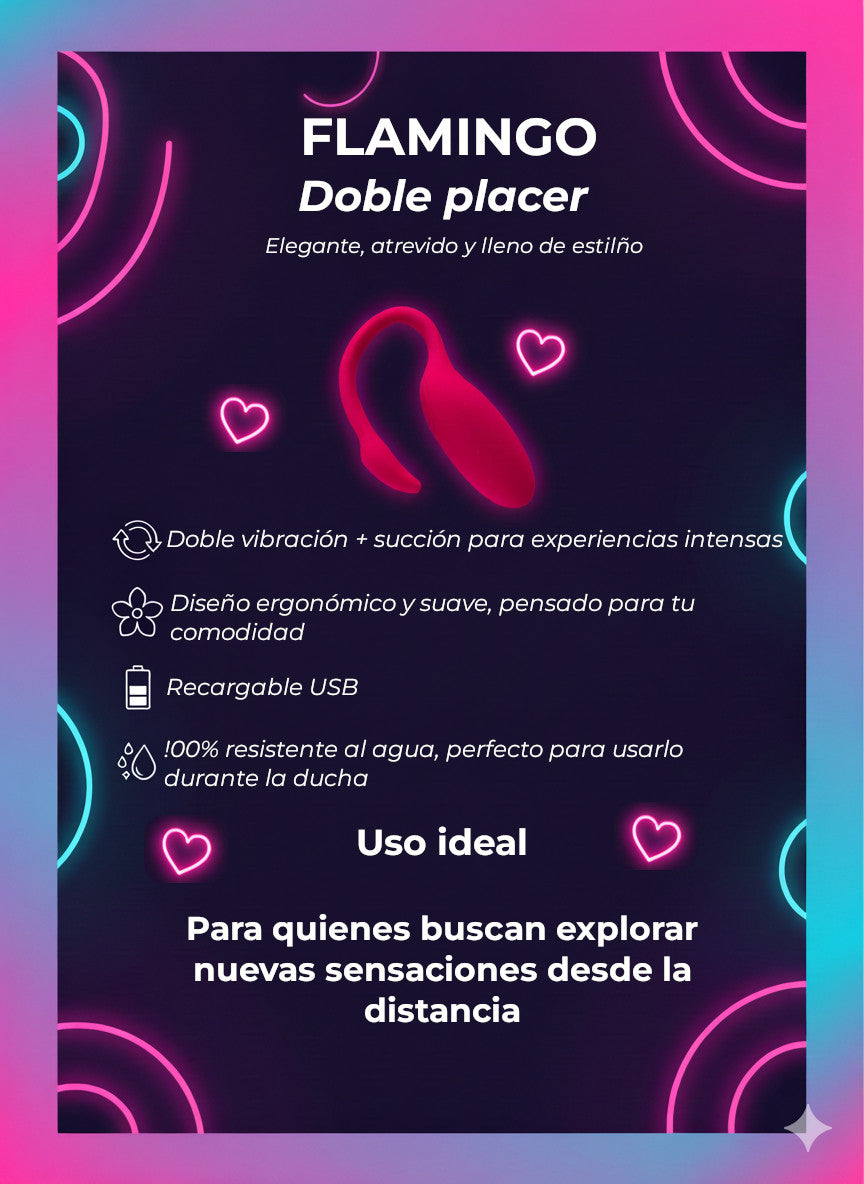 Vibrador Flamingo rosa recargable Glow & Vibe