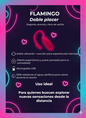 Vibrador Flamingo rosa recargable Glow & Vibe