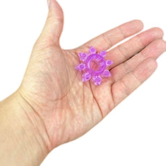 Set de seis anillos Crystal Rings de gel elástico para estimulación y control Glow & Vibe.