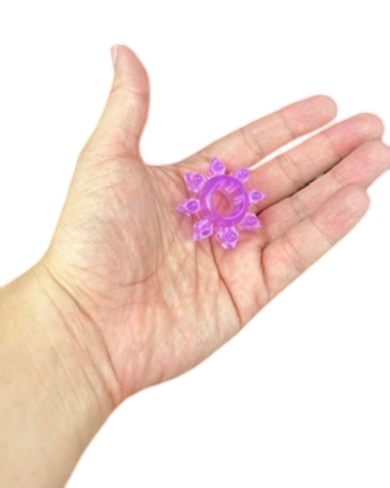 Set de seis anillos Crystal Rings de gel elástico para estimulación y control Glow & Vibe.