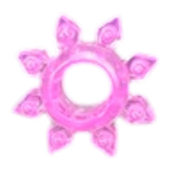 Set de seis anillos Crystal Rings de gel elástico para estimulación y control Glow & Vibe.