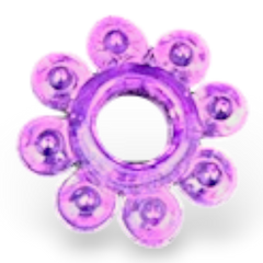 Set de seis anillos Crystal Rings de gel elástico para estimulación y control Glow & Vibe.