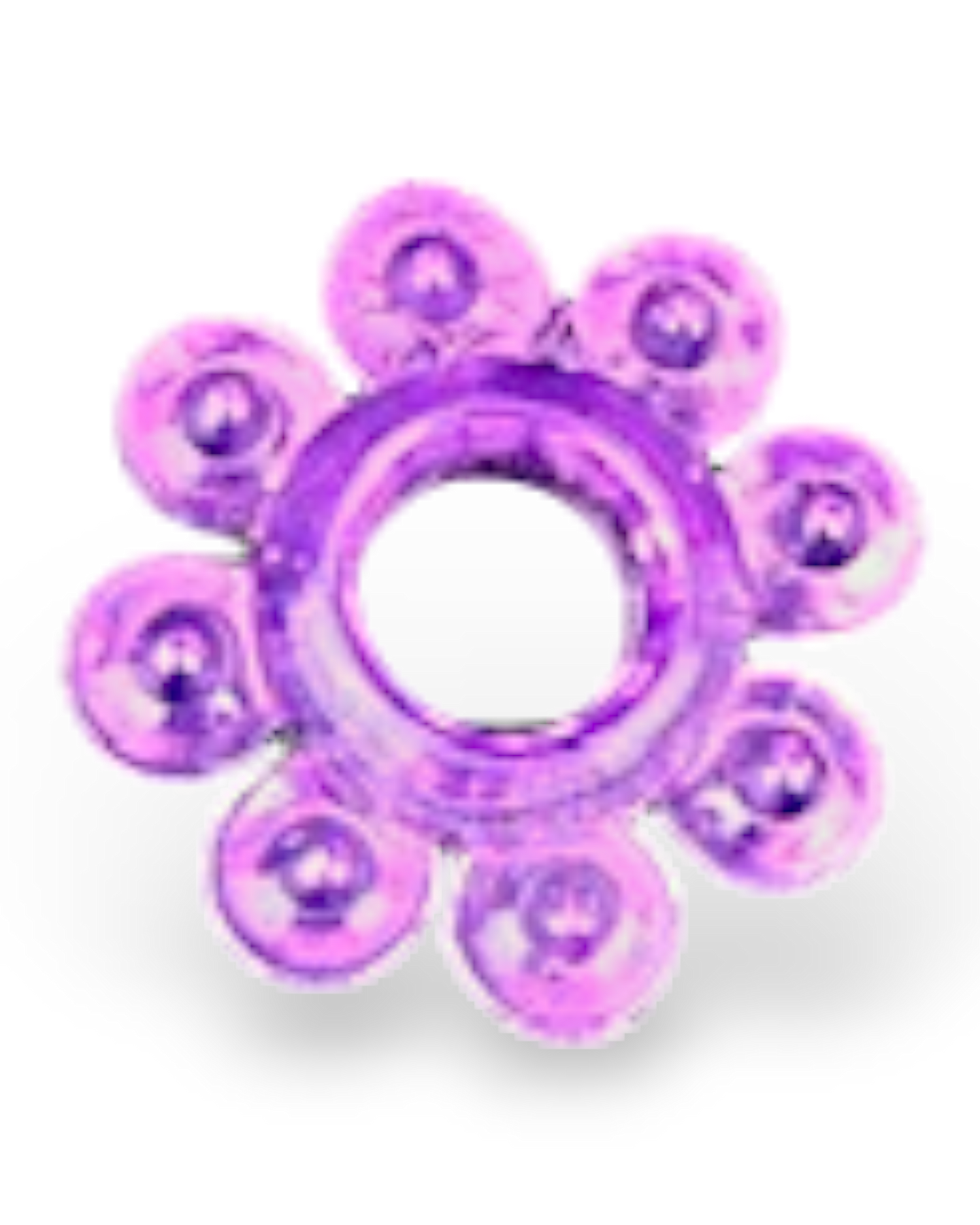 Set de seis anillos Crystal Rings de gel elástico para estimulación y control Glow & Vibe.
