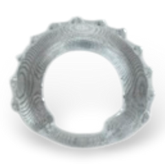 Set Power Grip de tres anillos texturizados de gel suave para estimulación y firmeza Glow & Vibe.