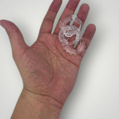 Set Power Grip de tres anillos texturizados de gel suave para estimulación y firmeza Glow & Vibe.