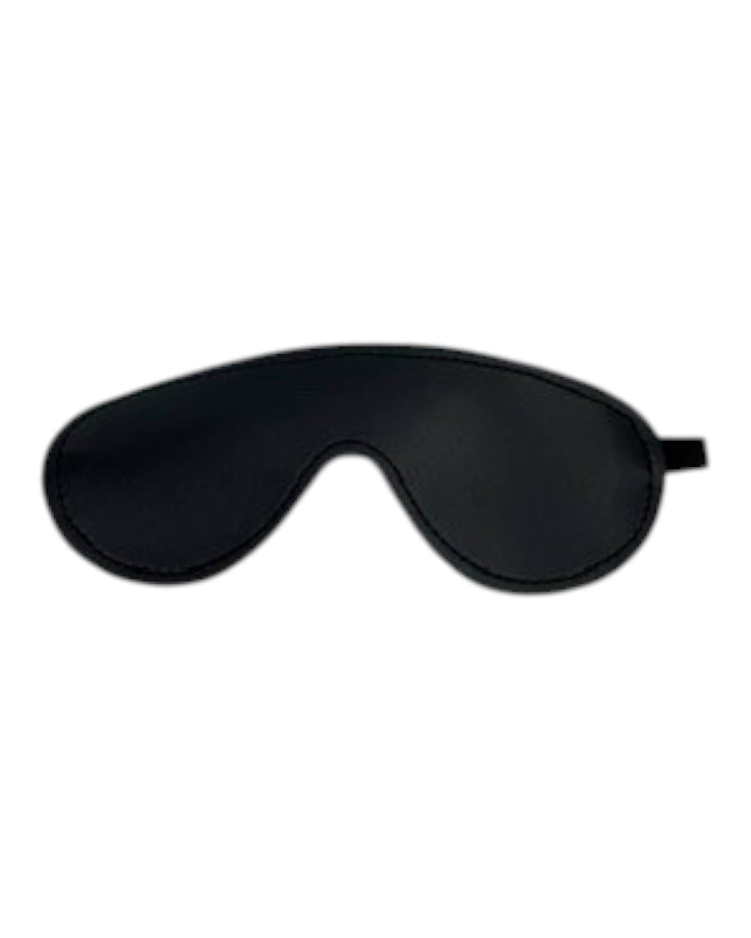 Antifaz negro de cuero sintético de Glow&Vibe, accesorio para juegos SADO, ideal para explorar la pasión.