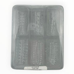 Crystal Grip Sleeve Glow & Vibe funda texturizada transparente con relieves y anillos para mayor estimulación.