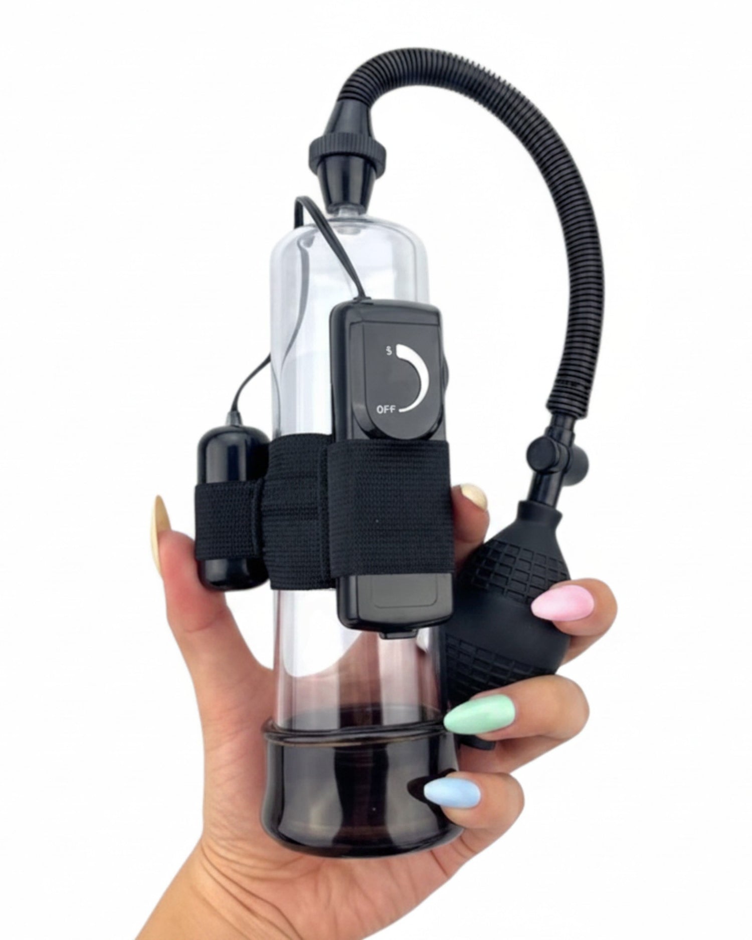 Power Pump Vibe | Bomba de succión vibradora con control manual | Glow & Vibe