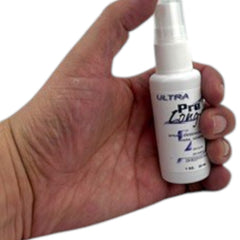 Glow&Vibe Pro Longer spray desensibilizante para hombres, envase blanco con aplicador, 1 oz.