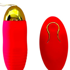 Bala vibradora inalámbrica fucsia de silicón Glow&Vibe con 10 funciones y diseño ergonómico para estimulación íntima.