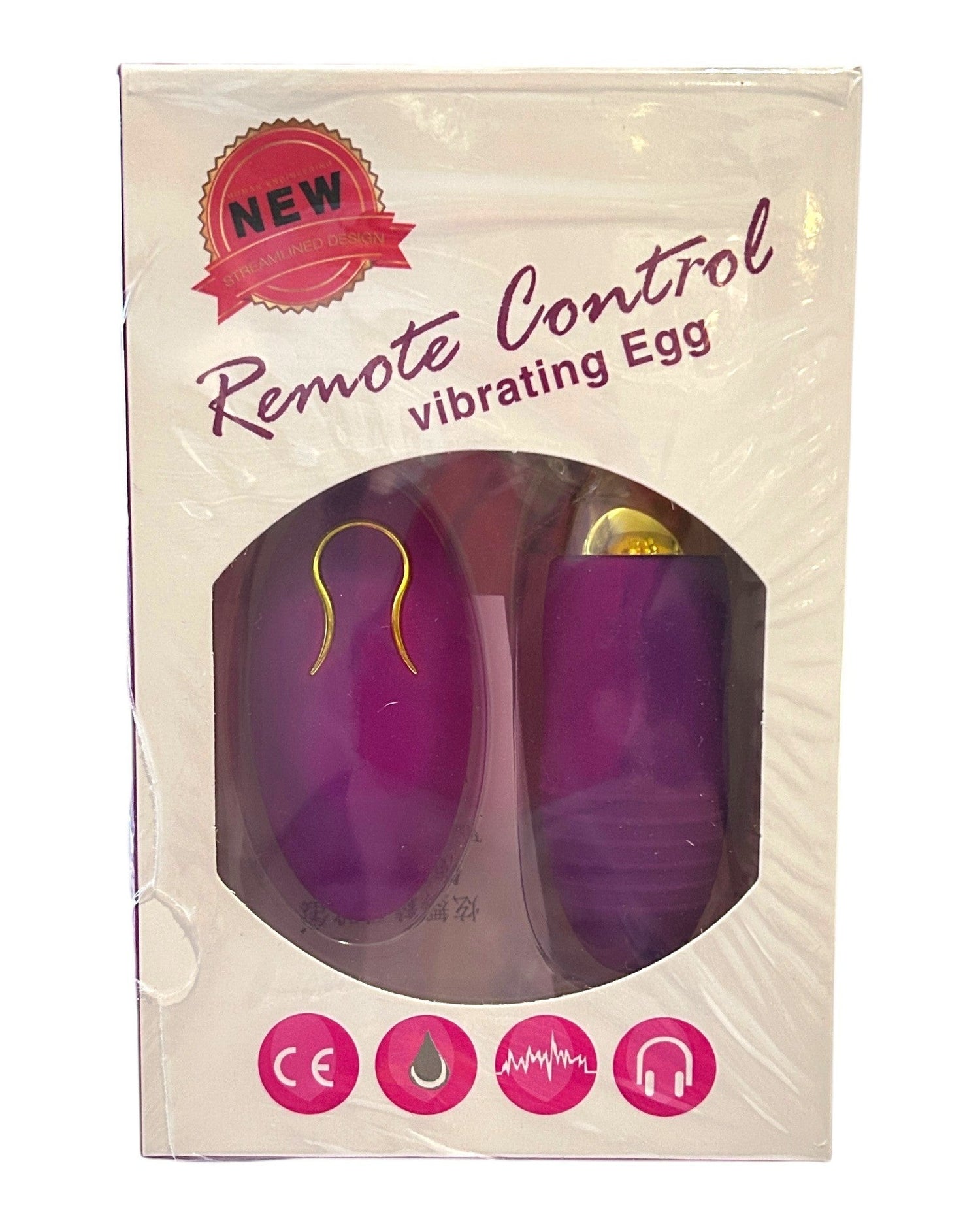 Bala vibradora inalámbrica Glow&Vibe Bana Jumping en color morado con control remoto en su empaque original