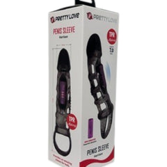 Extensión Vibe Extender de gel suave con vibración para intensificar el placer en pareja Glow & Vibe.