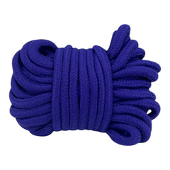 Cuerda de nylon trenzado morado de 10 metros de Glow&Vibe para juegos de ataduras sensuales y bondage elegante.