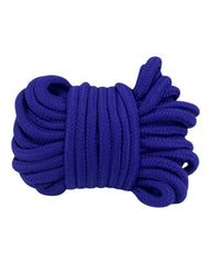 Cuerda de nylon trenzado morado de 10 metros de Glow&Vibe para juegos de ataduras sensuales y bondage elegante.