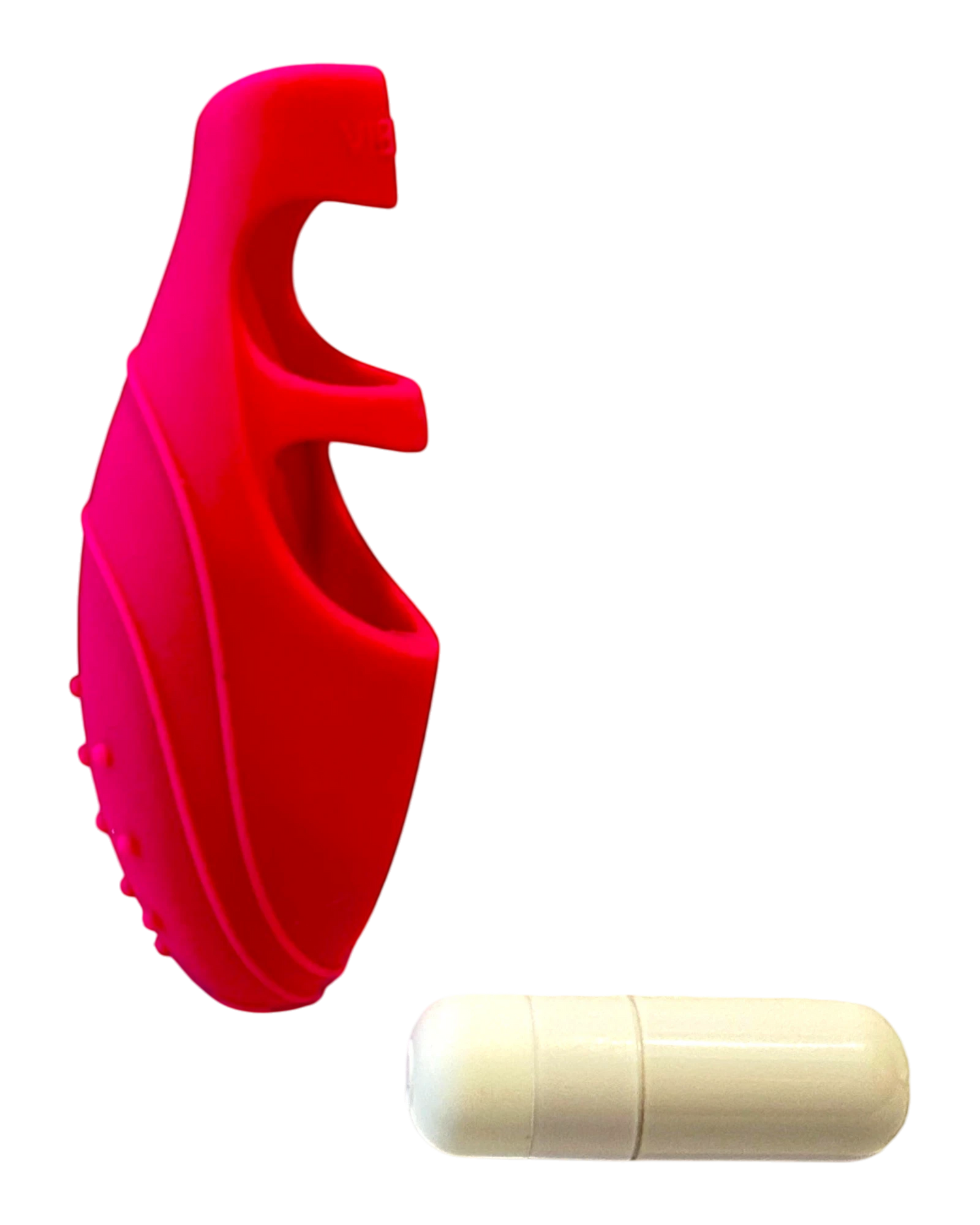 Dedal vibrador fucsia de silicón suave Silk Finger de Glow&Vibe con bala vibradora blanca desmontable