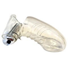 Dedal vibrador Spider Touch de Glow&Vibe en silicón transparente con bala vibradora plateada para estimulación íntima