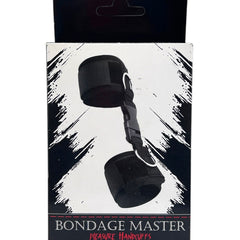 Glow&Vibe Fetish Ties: esposas de nylon negro reforzadas con cintas ajustables y cierre de seguridad.