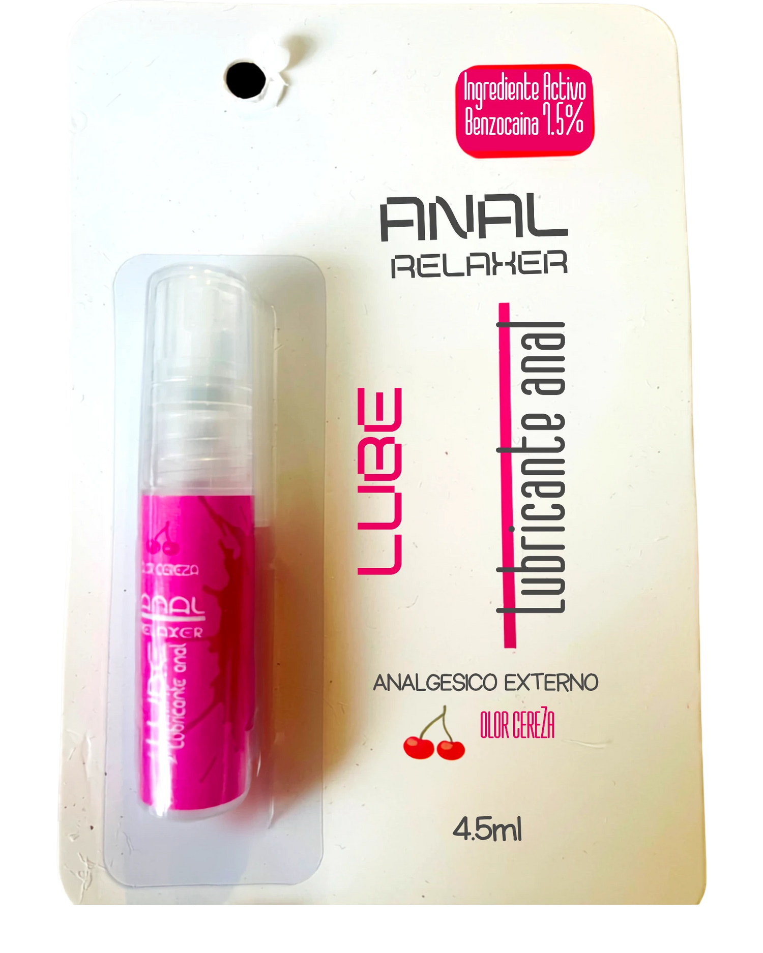 Lubricante anal Glow&Vibe Easy Back Gel con efecto desensibilizante y aroma a cereza en envase de 4.5ml
