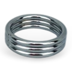 Triple anillo Titan Ring de acero para control, potencia y resistencia Glow & Vibe.