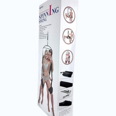 Columpio íntimo Glow&Vibe con soporte para espalda y glúteos, estribos acolchados y cadena metálica. Ideal para parejas.