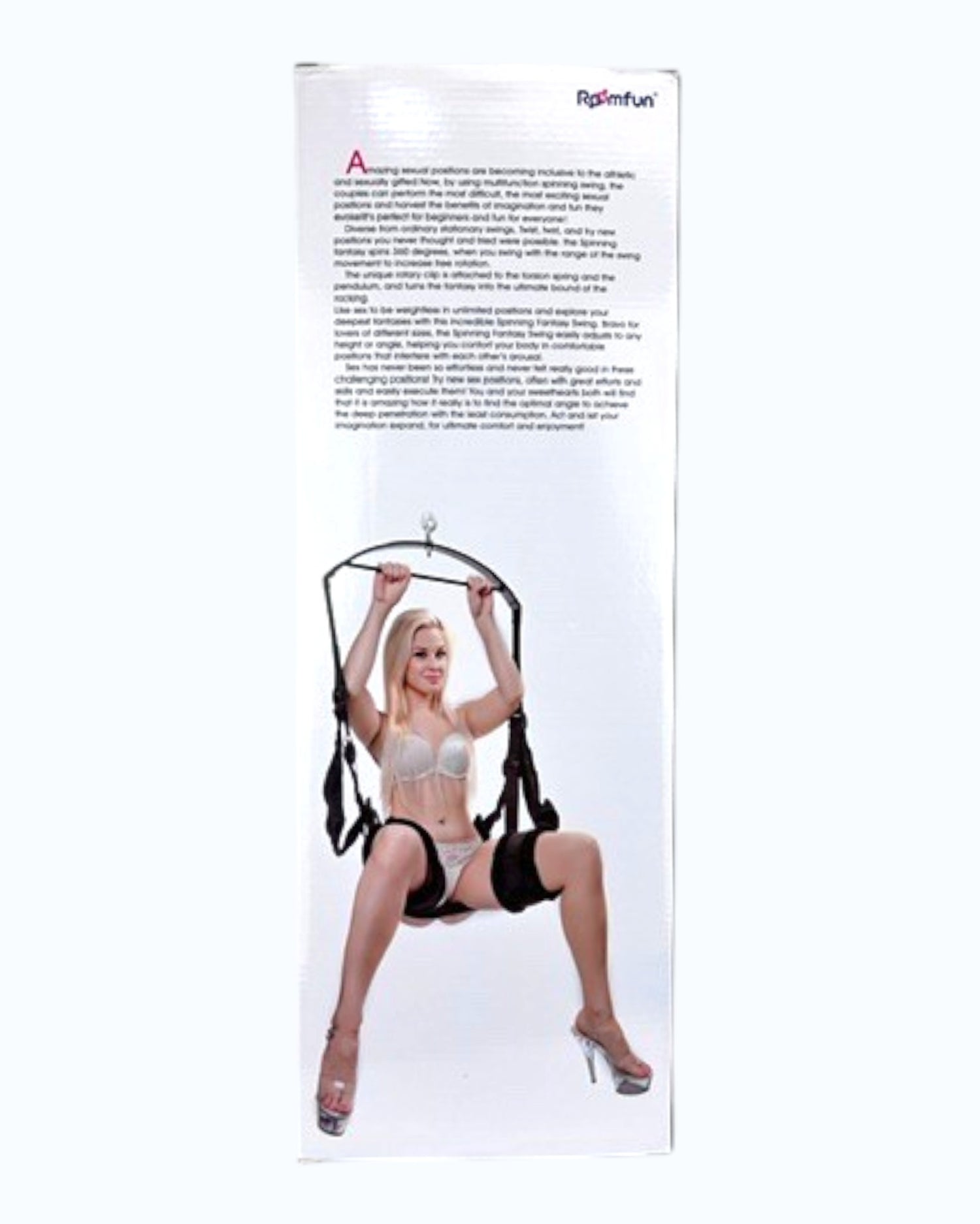 Glow&Vibe Fantasy Swing con soporte para espalda y glúteos, estribos acolchados y cadena metálica. Ideal para parejas.